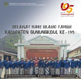 Selamat Hari Ulang Tahun Kabupaten Gunungkidul Ke-195